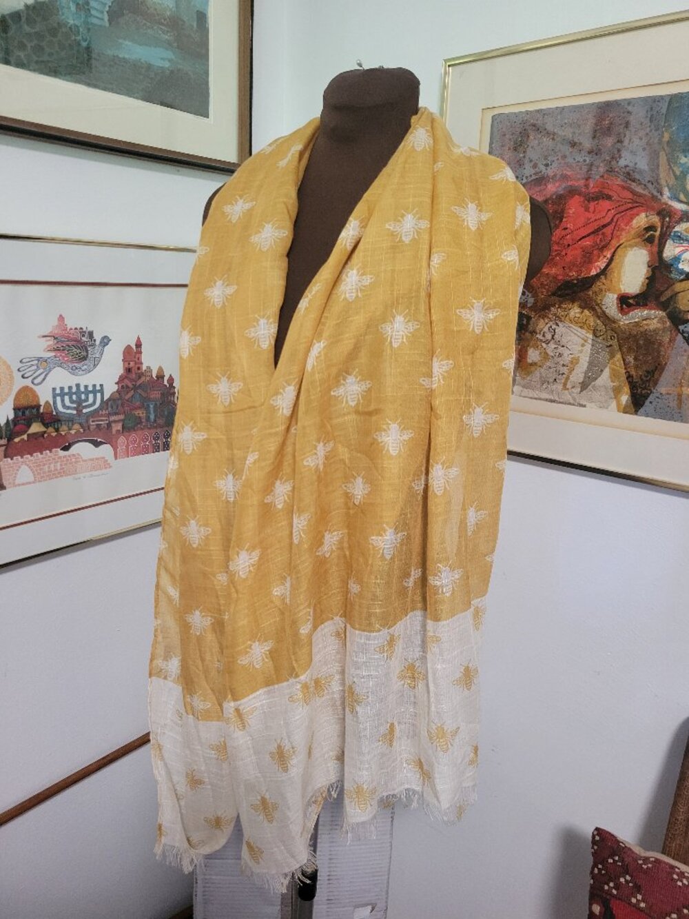 Bumble Bee Wrap or Scarf for Summer Evenings